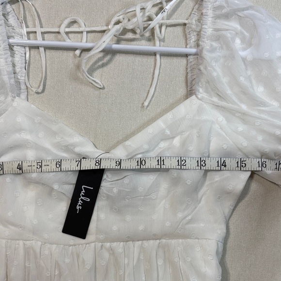 Lulu's Elegant White Puff Sleeve Maxi Dress - Picture 6 of 7